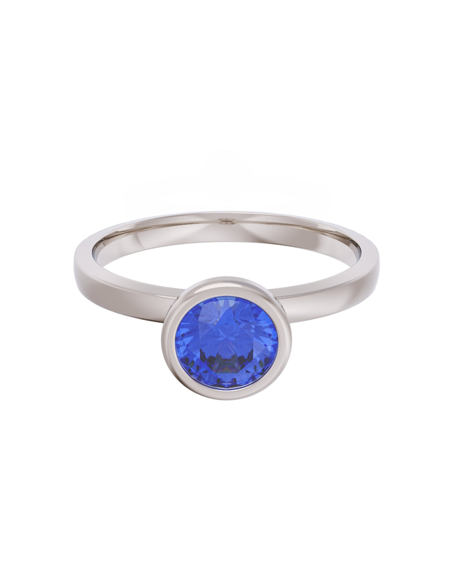 Zirconia Anillo Azul Cielo Significado Anillo De Compromiso Oro