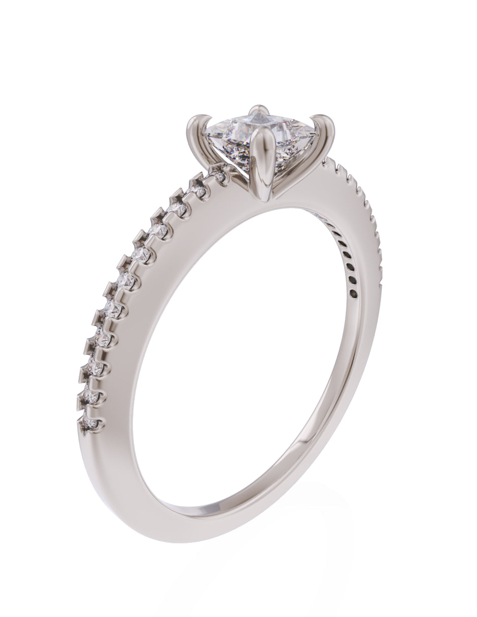 Anillo de Compromiso Eternidad 2025 de Oro 14k Zirconia Z8541_2
