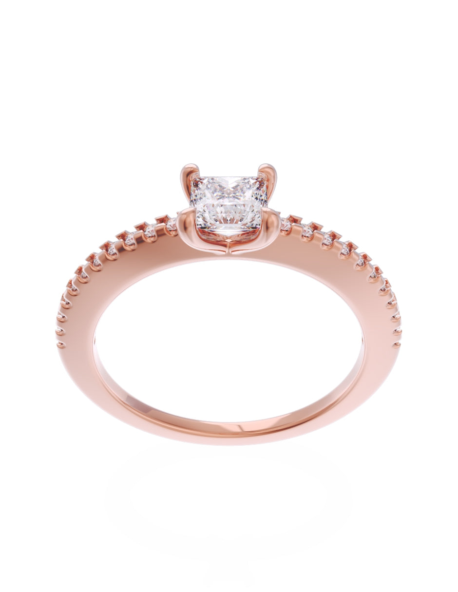 Anillo de Compromiso Eternidad 2025 de Oro 14k Zirconia Z8541_4