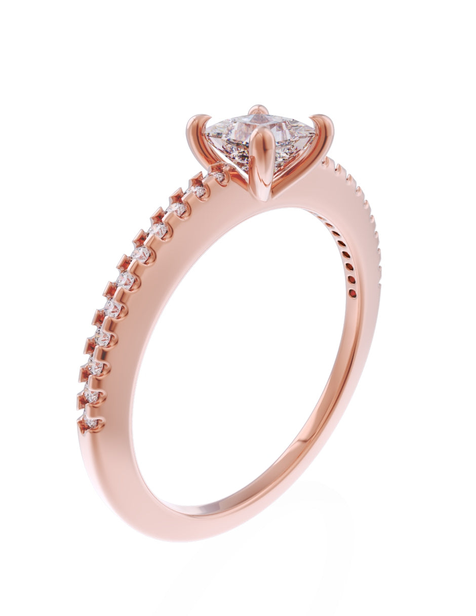Anillo de Compromiso Eternidad 2025 de Oro 14k Zirconia Z8541_5