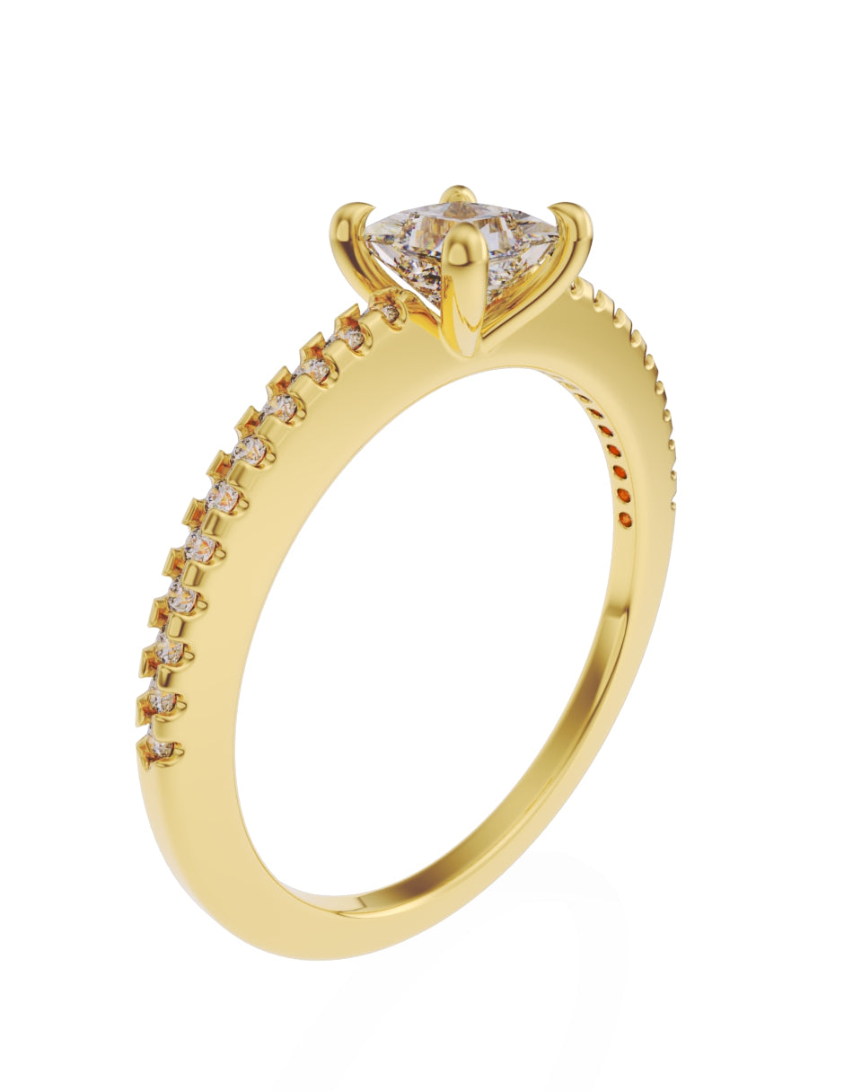 Anillo de Compromiso Eternidad 2025 de Oro 14k Zirconia Z8541_8