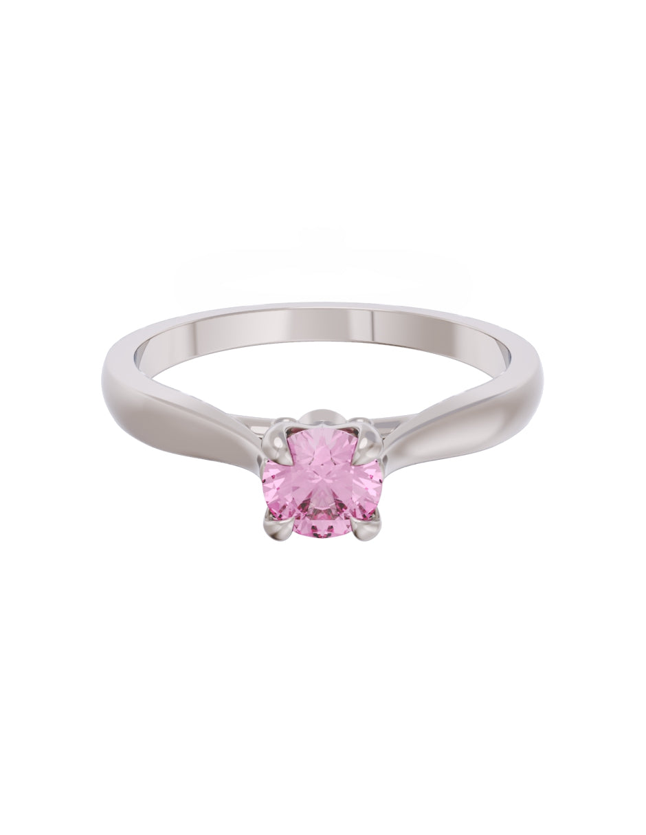 Anillo de Compromiso Eternidad de Oro 14k Zirconia Rosa ZRS8542-3