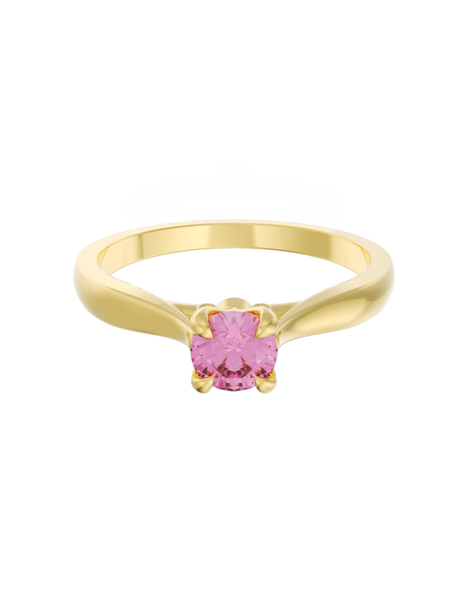 Anillo de Compromiso Eternidad de Oro 14k Zirconia Rosa ZRS8542