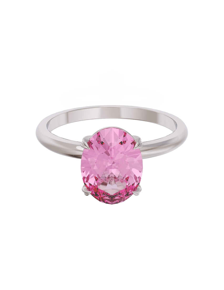 Anillo de Compromiso Eternidad de Oro 14k Zirconia Rosa ZRS8543-3