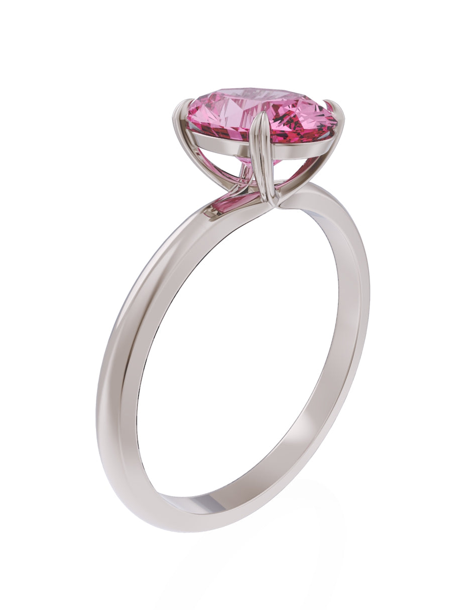 Anillo de Compromiso Eternidad de Oro 14k Zirconia Rosa ZRS8543-5