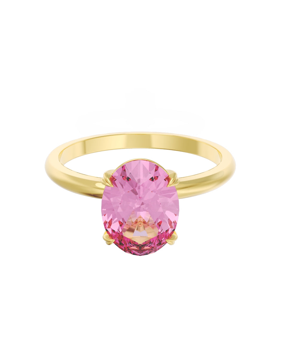 Anillo de Compromiso Eternidad de Oro 14k Zirconia Rosa ZRS8543