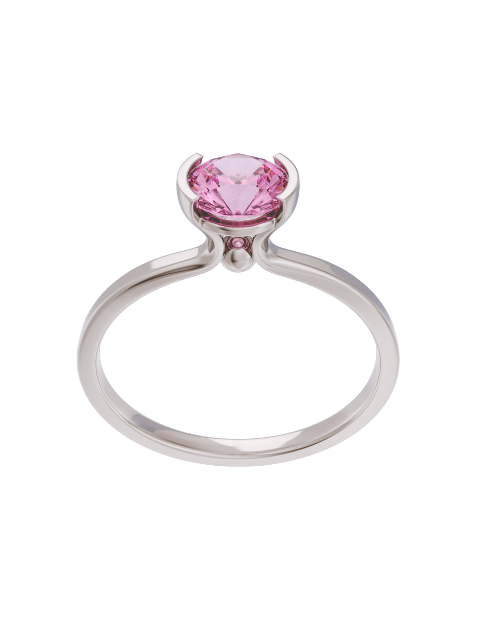 Anillo de Compromiso Eternidad de Oro 14k Zirconia Rosa ZRS8546-4