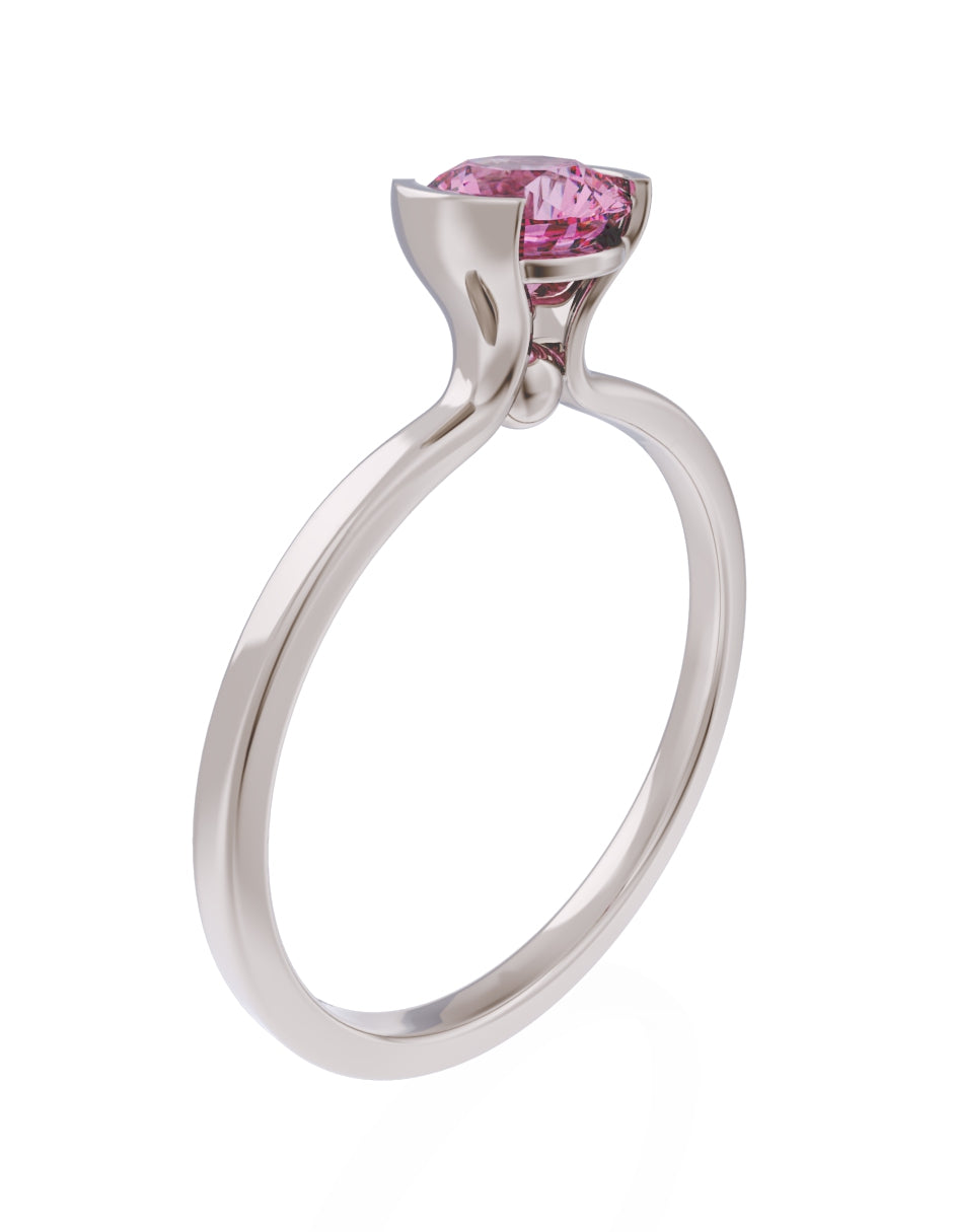 Anillo de Compromiso Eternidad de Oro 14k Zirconia Rosa ZRS8546-5