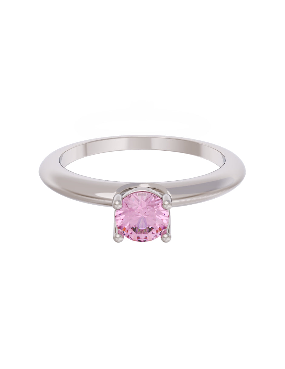 Anillo de Compromiso Eternidad de Oro 14k Zirconia Rosa ZRS8549-3