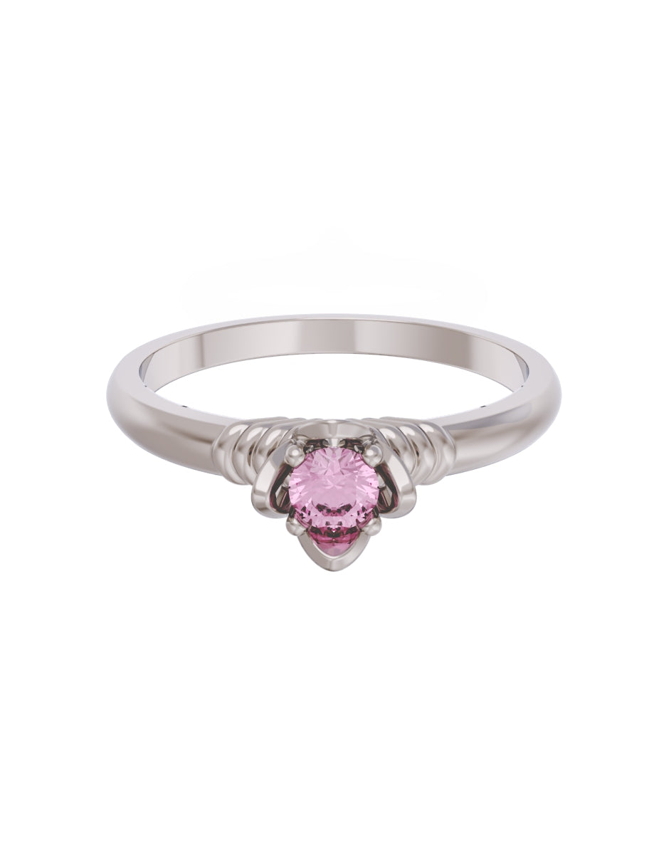 Anillo de Compromiso Eternidad de Oro 14k Zirconia Rosa ZRS8552-3