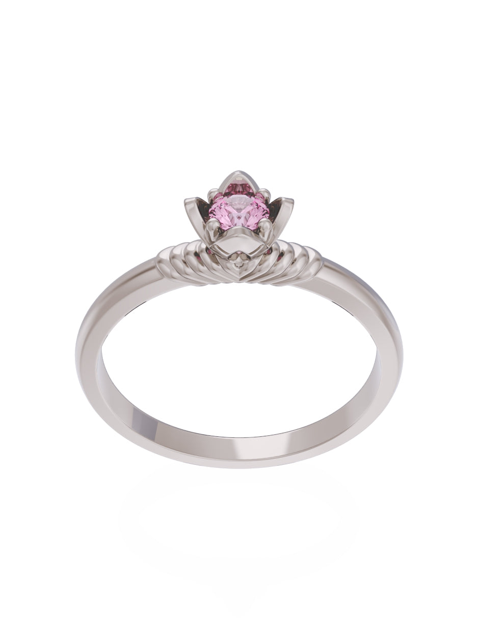 Anillo de Compromiso Eternidad de Oro 14k Zirconia Rosa ZRS8552-4