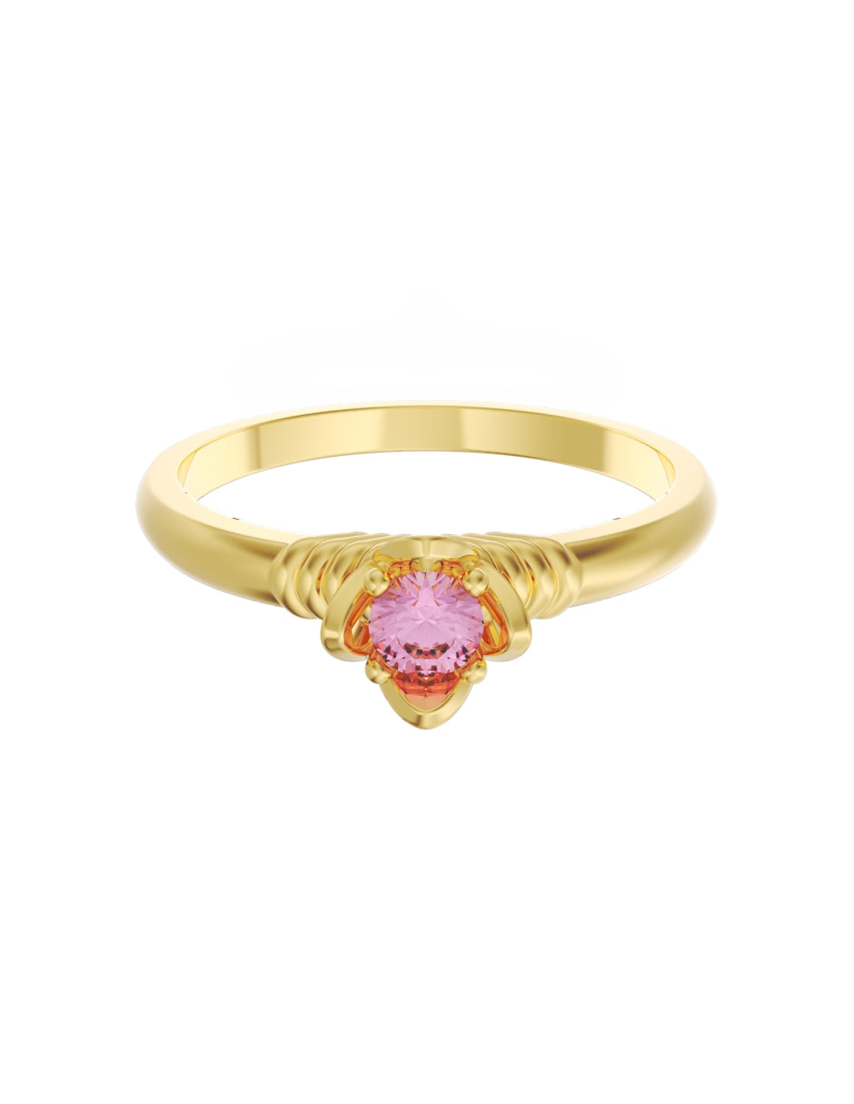Anillo de Compromiso Eternidad de Oro 14k Zirconia Rosa ZRS8552