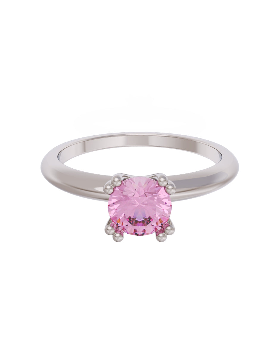 Anillo de Compromiso Eternidad de Oro 14k Zirconia Rosa ZRS8553-3