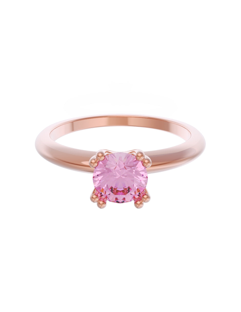 Anillo de Compromiso Eternidad de Oro 14k Zirconia Rosa ZRS8553-6