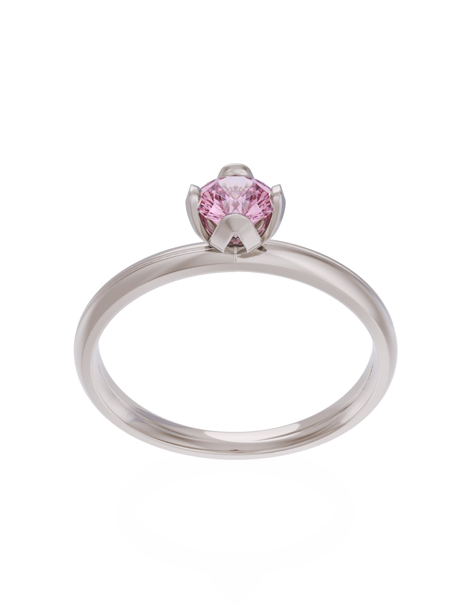 Anillo de Compromiso Eternidad de Oro 14k Zirconia Rosa ZRS8556-4