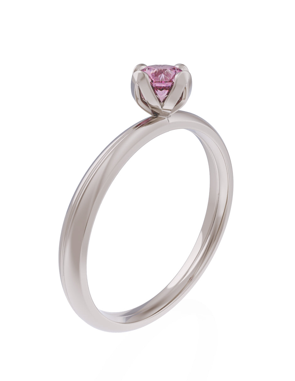 Anillo de Compromiso Eternidad de Oro 14k Zirconia Rosa ZRS8556-5