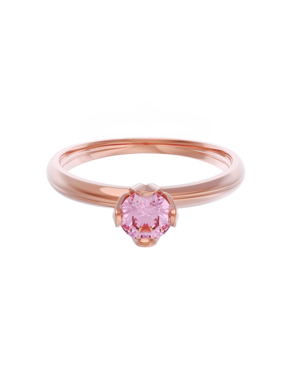 Anillo de Compromiso Eternidad de Oro 14k Zirconia Rosa ZRS8556-6