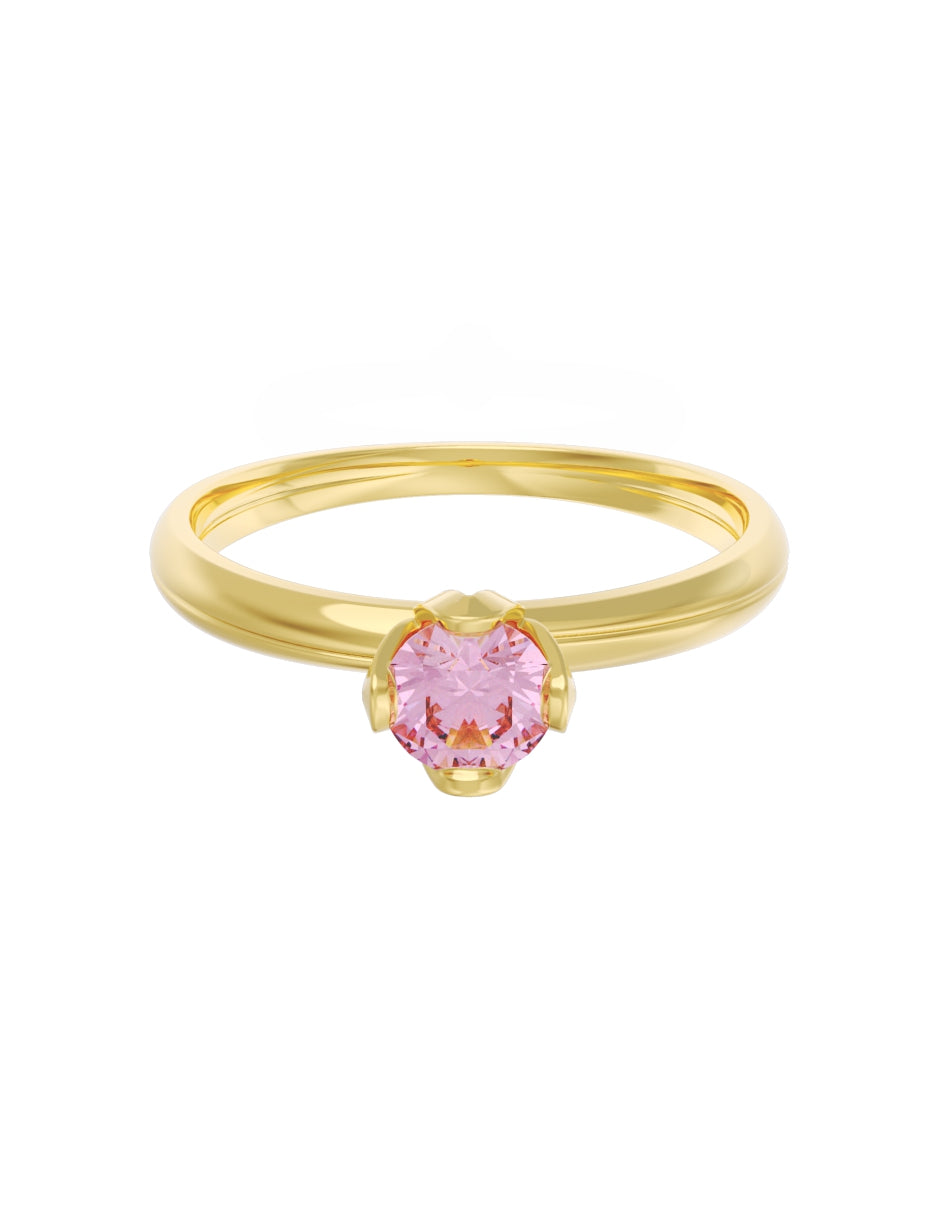 Anillo de Compromiso Eternidad de Oro 14k Zirconia Rosa ZRS8556