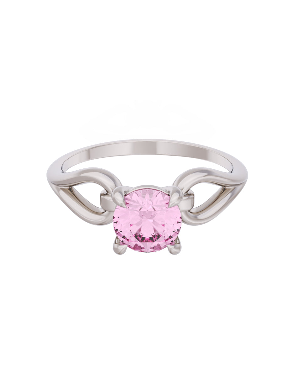Anillo de Compromiso Eternidad de Oro 14k Zirconia Rosa ZRS8557-3