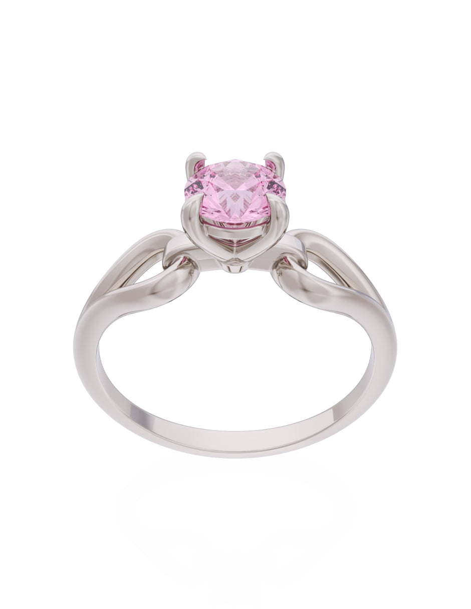 Anillo de Compromiso Eternidad de Oro 14k Zirconia Rosa ZRS8557-5