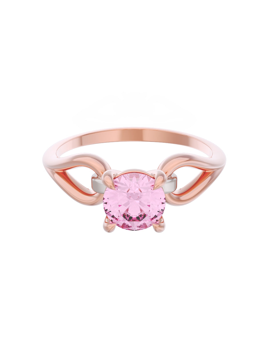 Anillo de Compromiso Eternidad de Oro 14k Zirconia Rosa ZRS8557-6