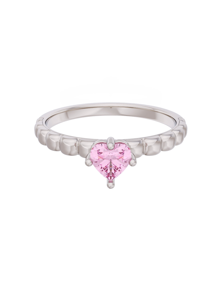 Anillo de Compromiso Eternidad de Oro 14k Zirconia Rosa ZRS8558-3