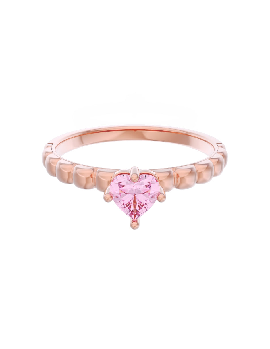 Anillo de Compromiso Eternidad de Oro 14k Zirconia Rosa ZRS8558-6