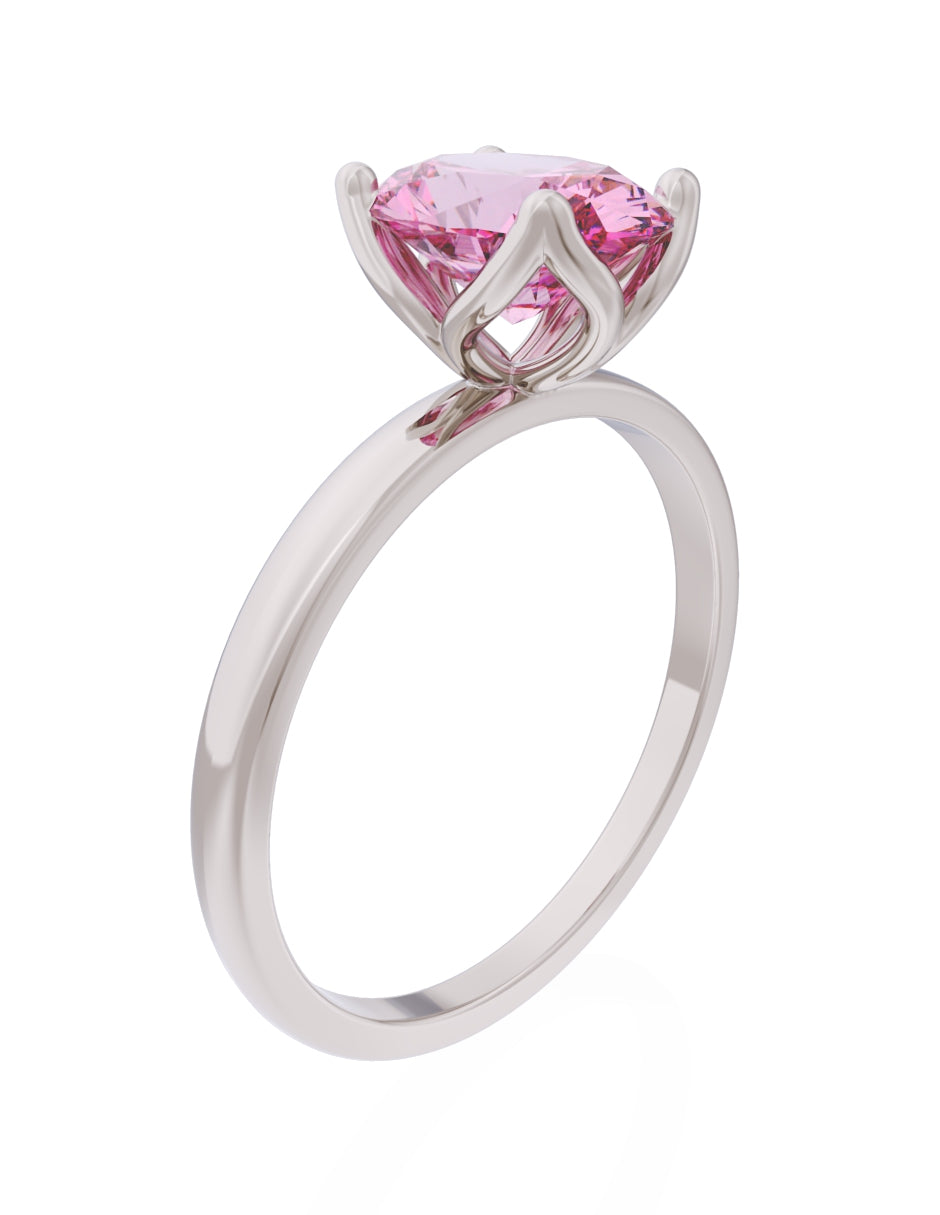 Anillo de Compromiso Eternidad de Oro 14k Zirconia Rosa ZRS8563-5