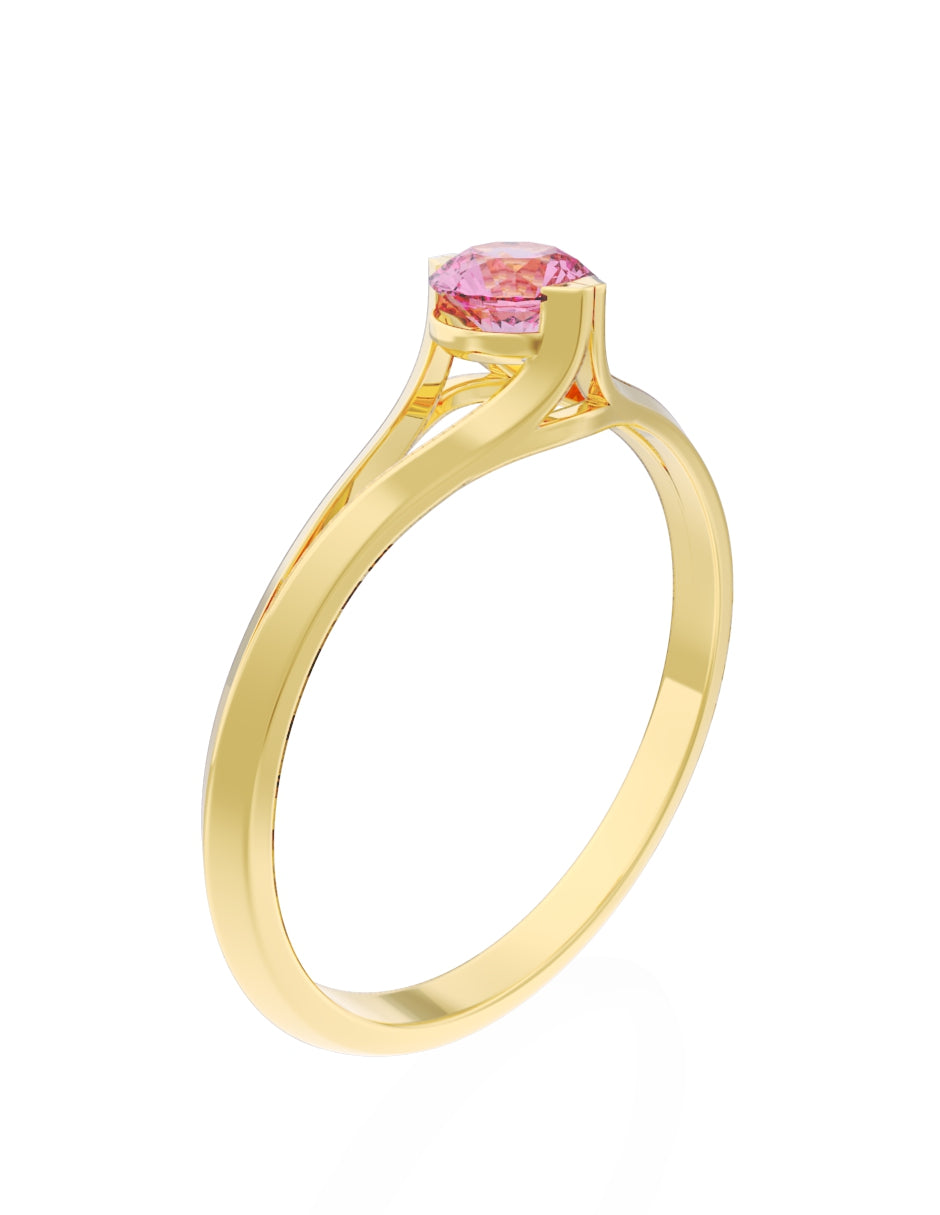 Anillo de Compromiso Eternidad de Oro 14k Zirconia Rosa ZRS8569-2