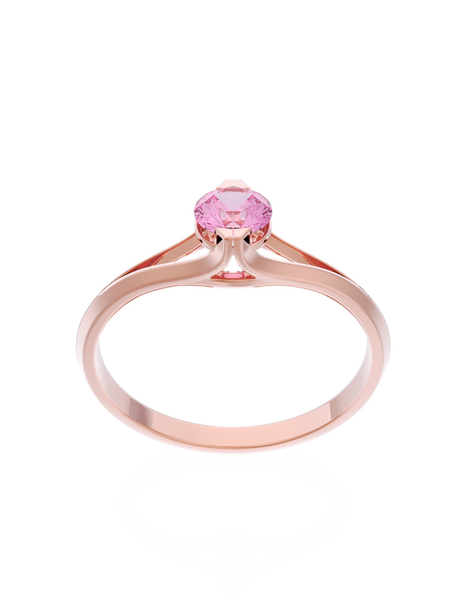 Anillo de Compromiso Eternidad de Oro 14k Zirconia Rosa ZRS8569-7