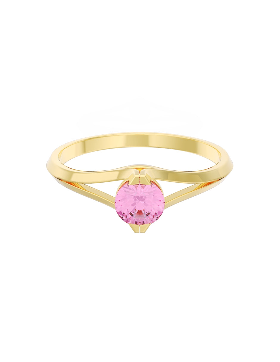 Anillo de Compromiso Eternidad de Oro 14k Zirconia Rosa ZRS8569