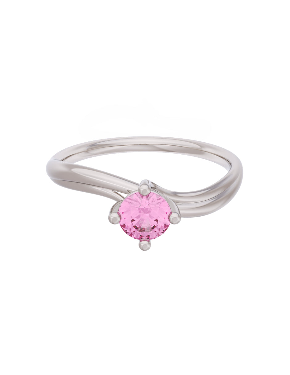 Anillo de Compromiso Eternidad de Oro 14k Zirconia Rosa ZRS8572-3