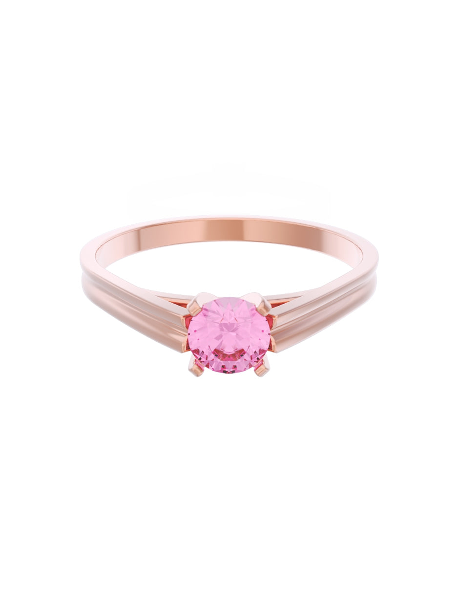 Anillo de Compromiso Eternidad de Oro 14k Zirconia Rosa ZRS8576-6