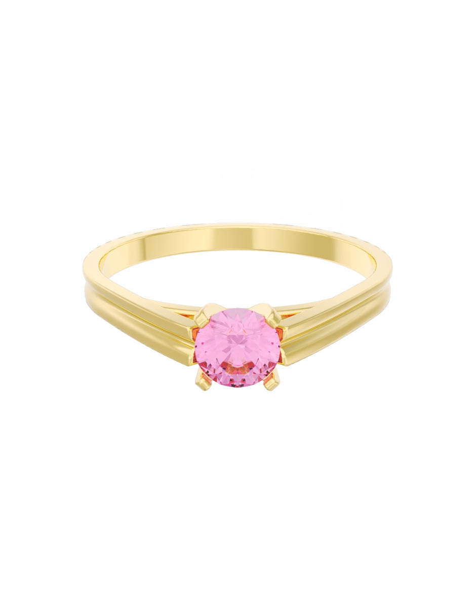 Anillo de Compromiso Eternidad de Oro 14k Zirconia Rosa ZRS8576