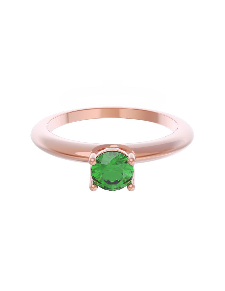 Anillo de Compromiso Eternidad de Oro 14k Zirconia Verde ZV8549-6