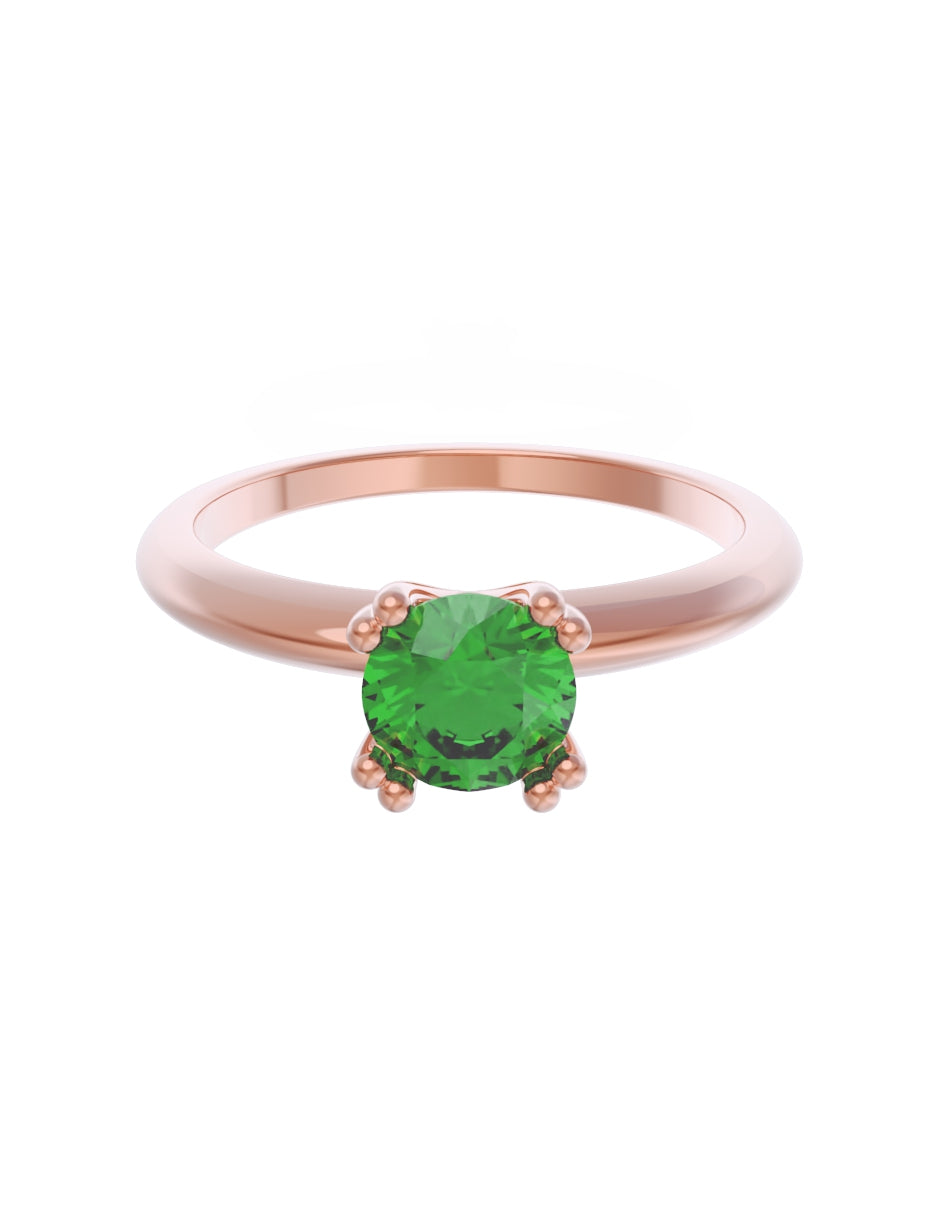 Anillo de Compromiso Eternidad de Oro 14k Zirconia Verde ZV8553-6