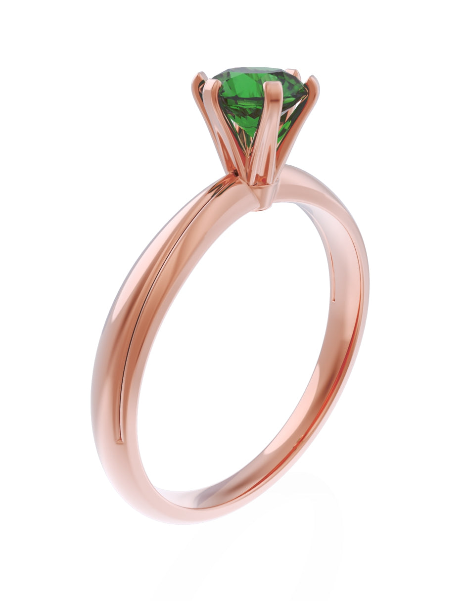Anillo de Compromiso Eternidad de Oro 14k Zirconia Verde ZV8555-9