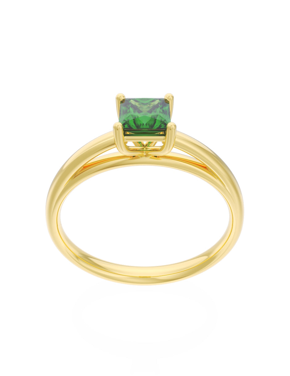Anillo de Compromiso Eternidad de Oro 14k Zirconia Verde ZV8564-1