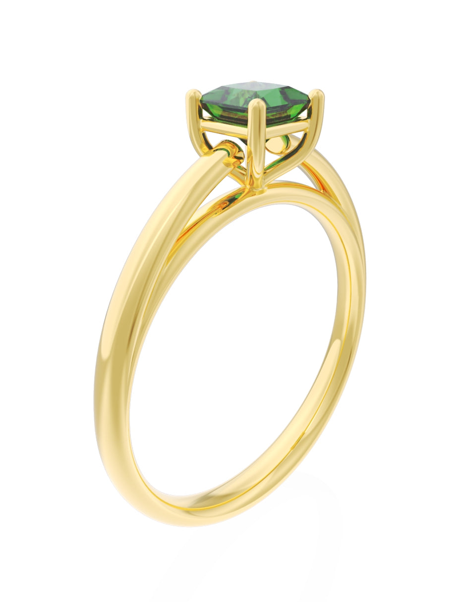 Anillo de Compromiso Eternidad de Oro 14k Zirconia Verde ZV8564-2