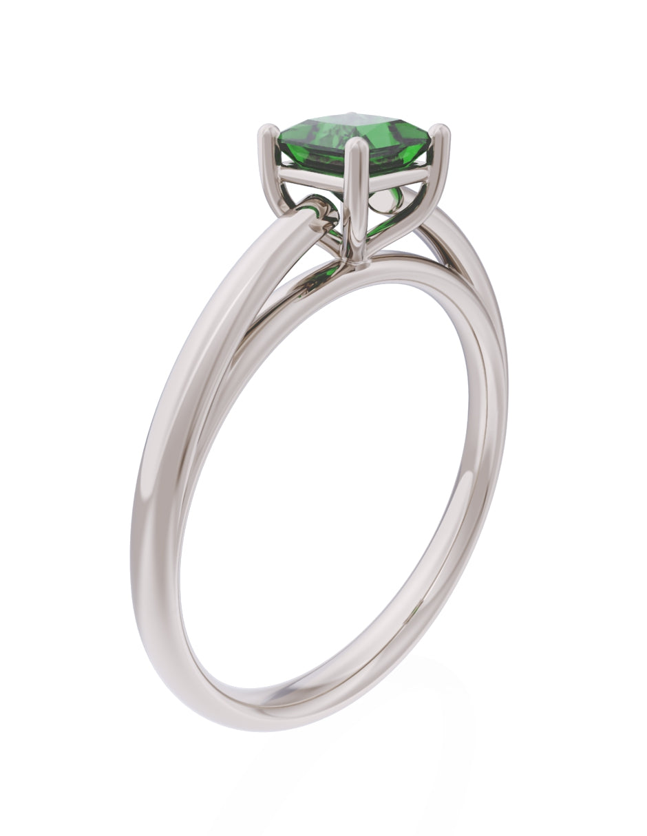 Anillo de Compromiso Eternidad de Oro 14k Zirconia Verde ZV8564-3