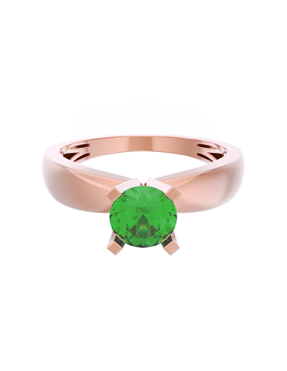 Anillo de Compromiso Eternidad de Oro 14k Zirconia Verde ZV8574-7