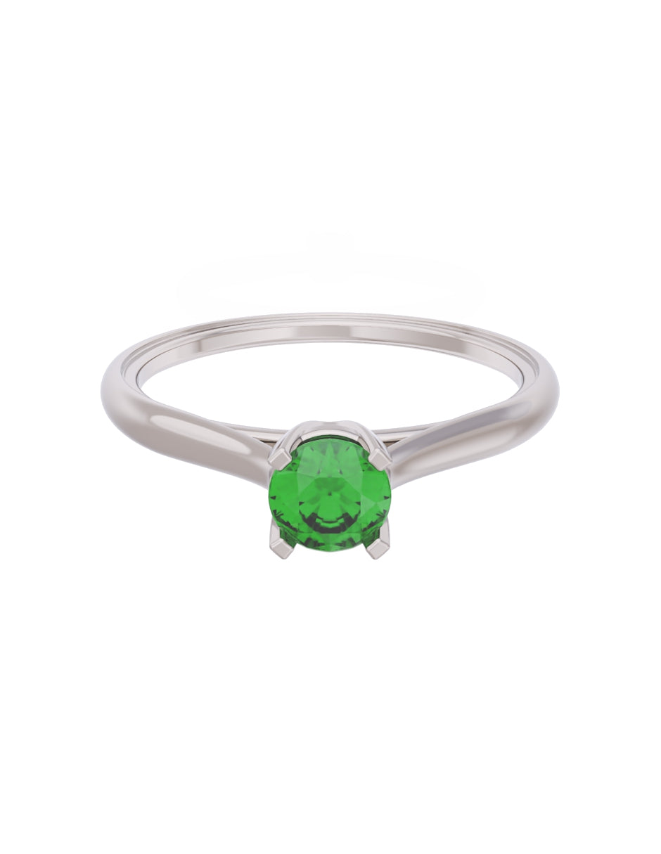 Anillo de Compromiso Eternidad de Oro 14k Zirconia Verde ZV8575-3