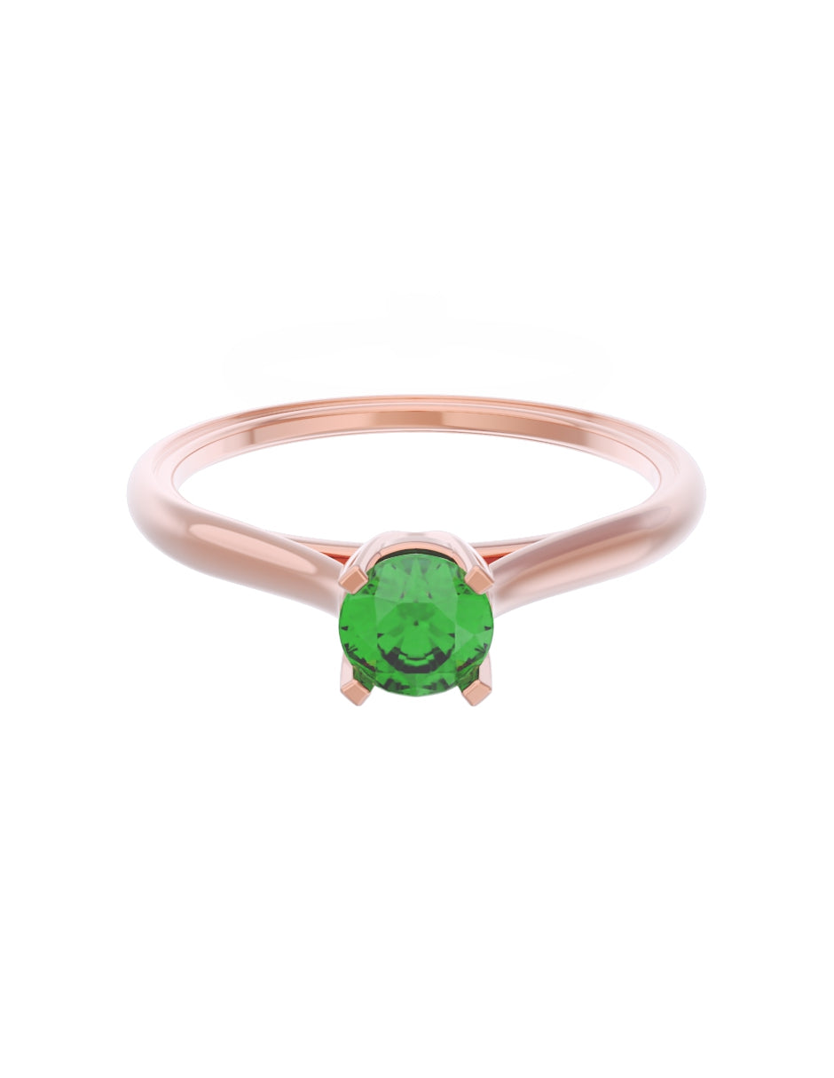 Anillo de Compromiso Eternidad de Oro 14k Zirconia Verde ZV8575-6