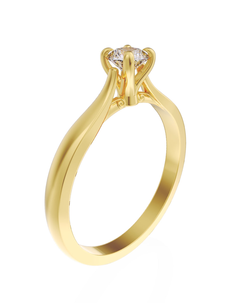 Anillo de Compromiso Eternidad de Oro 14k Zirconia Z8542-2