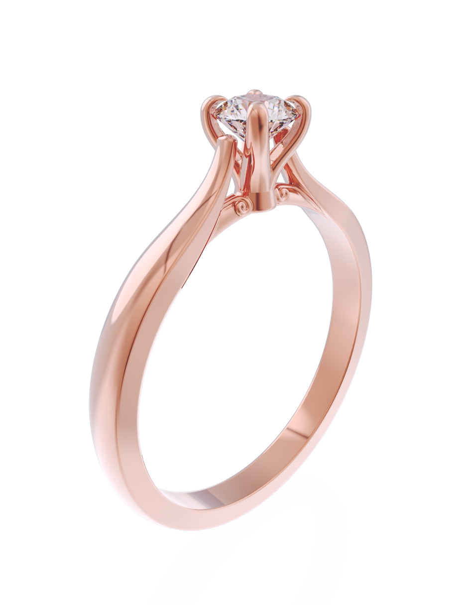 Anillo de Compromiso Eternidad de Oro 14k Zirconia Z8542-5