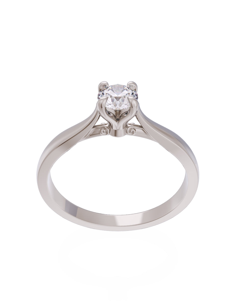 Anillo de Compromiso Eternidad de Oro 14k Zirconia Z8542-7