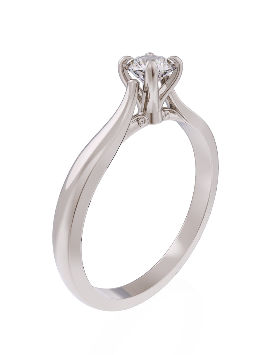 Anillo de Compromiso Eternidad de Oro 14k Zirconia Z8542-8