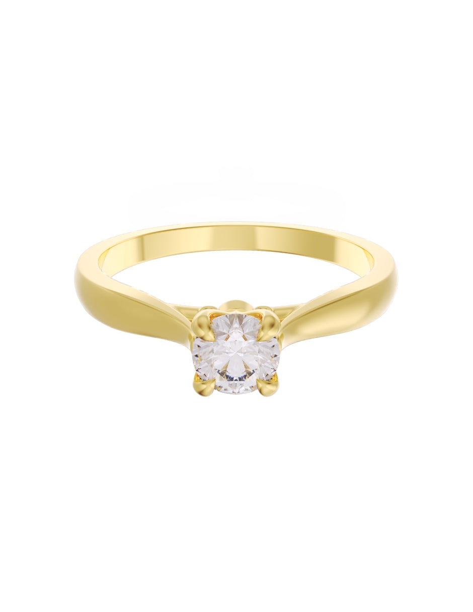 Anillo de Compromiso Eternidad de Oro 14k Zirconia Z8542