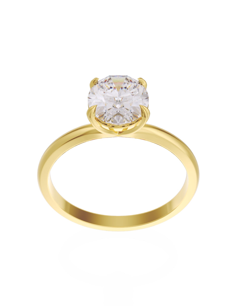 Anillo de Compromiso Eternidad de Oro 14k Zirconia Z8543-1