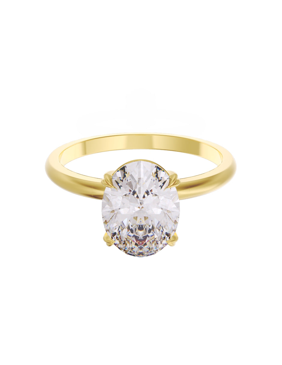 Anillo de Compromiso Eternidad de Oro 14k Zirconia Z8543